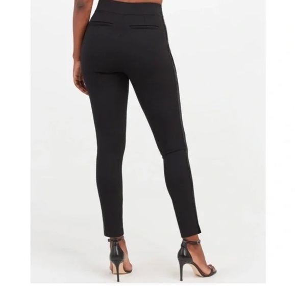 SPANX Black Skinny Pants ankle with side sequin size S - Picture 3 of 14